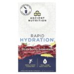 Rapid Hydration, клубничный лимонад, 15 упаковок в виде стиков, по 6,1 г (0,2 унции) — Ancient Nutrition