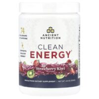 Clean Energy, клубника и киви, 121,8 г (4,3 унции) — Ancient Nutrition