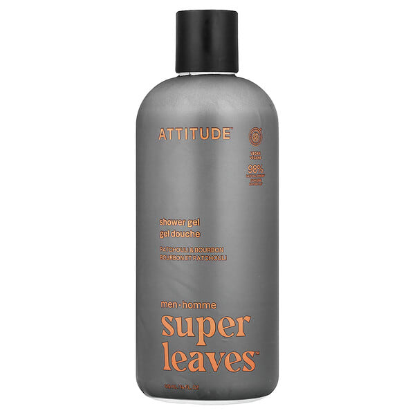 att11723_v_8.jpg Super Leaves™, гель для душа, для мужчин, пачули и бурбон, 415 мл (14 жидк. унций) — ATTITUDE