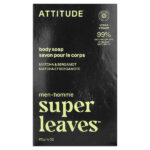 Super Leaves™, кусковое мыло для тела, для мужчин, матча и бергамот, 113 г (4 унции) — ATTITUDE