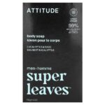 Super Leaves™, кусковое мыло для тела, для мужчин, эвкалипт и шалфей, 113 г (4 унции) — ATTITUDE