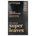 Super Leaves™, кусковое мыло для тела, для мужчин, пачули и бурбон, 113 г (4 унции) — ATTITUDE
