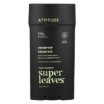 Super Leaves™, дезодорант без алюминия, для мужчин, матча и бергамот, 75 г (2,64 унции) — ATTITUDE