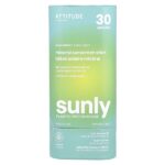 Sunly, минеральный солнцезащитный стик, SPF 30, без запаха, 60 г (2,1 унции) — ATTITUDE