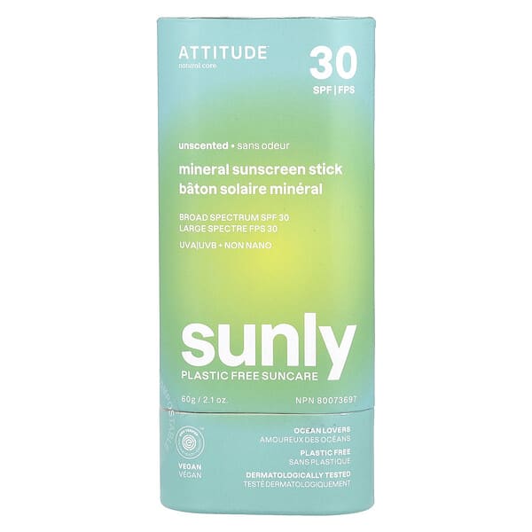 att16090_v_8.jpg Sunly, минеральный солнцезащитный стик, SPF 30, без запаха, 60 г (2,1 унции) — ATTITUDE