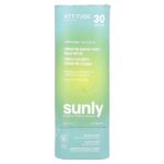 Sunly, минеральное солнцезащитное средство-стик для лица, SPF 30, без запаха, 20 г (0,7 унции) — ATTITUDE