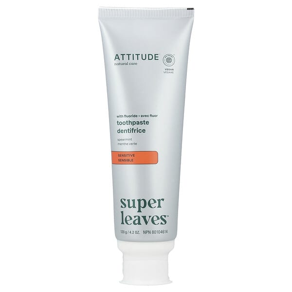 att16733_v_25.jpg Super Leaves™, зубная паста для чувствительной кожи, мята, 120 г (4,2 унции) — ATTITUDE