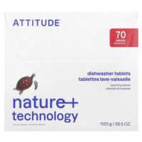 Таблетки для посудомоечной машины, 70 таблеток, 1120 г (39,5 унции) — ATTITUDE