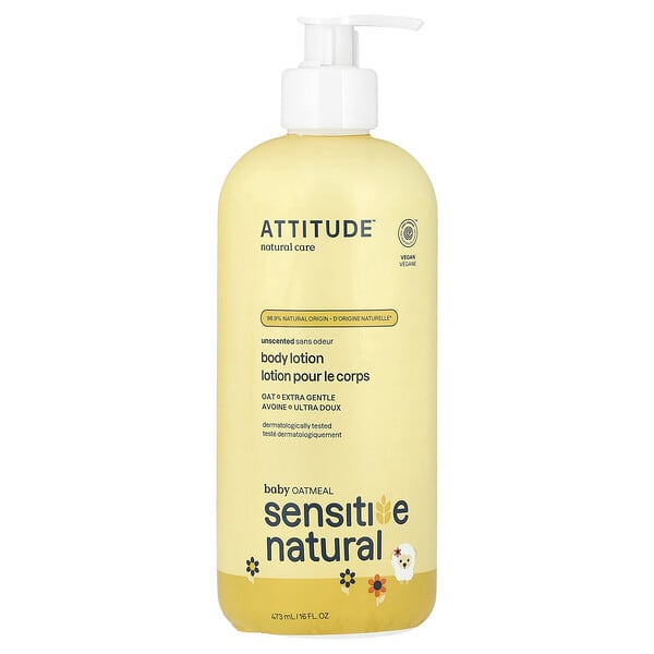 att60856_v_28.jpg Baby Oatmeal Sensitive, натуральный лосьон для тела, без запаха, 473 мл (16 жидк. Унций) — ATTITUDE