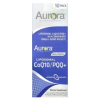 липосомальный коэнзим Q10/PQQ+, 10 пакетиков по 20 мл (0,68 жидк. унции) — Aurora Nutrascience