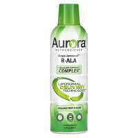 Mega-Liposomal R-ALA, R-альфа липоевая кислота, со вкусом органических фруктов, 480 мл (16 жидк. унций) — Aurora Nutrascience