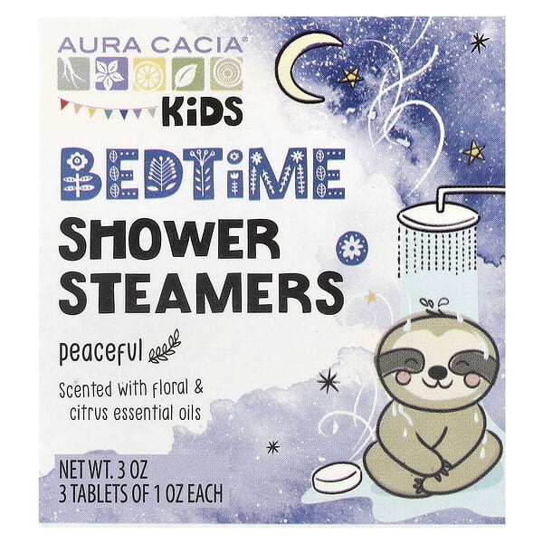 aur88313_v_18.jpg Распариватели для душа для детей, Peaceful, 3 таблетки — Aura Cacia