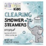 Kids, очищающие пароварки для душа, очищение, 3 таблетки — Aura Cacia