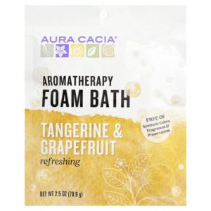 Пенная ванна для ароматерапии, мандарин и грейпфрут, 70,9 г (2,5 унции) — Aura Cacia