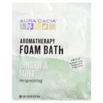 Ароматерапевтическая пенка для ванн, имбирь и мята, 70,9 г (2,5 унции) — Aura Cacia