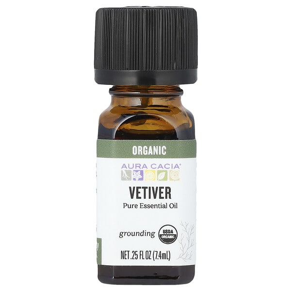 aur90819_v_40.jpg Органический ветивер, 0,25 ж. унц. (7,4 мл) — Aura Cacia