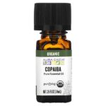 чистое эфирное масло, органический копайба, 7,4 мл (0,25 жидк. унции) — Aura Cacia