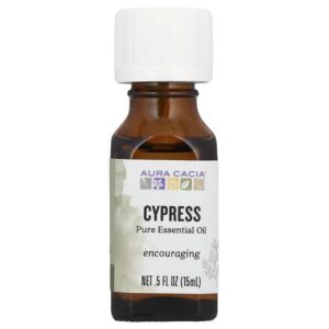 100% чистое эфирное масло, кипарис, 15 мл (0,5 жидк. унции) — Aura Cacia