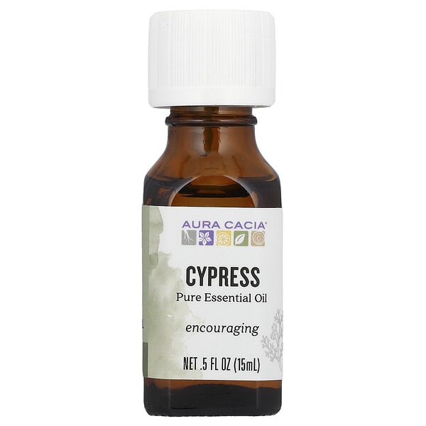 aur91115_v_46.jpg 100% чистое эфирное масло, кипарис, 15 мл (0,5 жидк. унции) — Aura Cacia