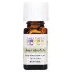 100 % чистое эфирное масло, розовый абсолют, 3,7 мл (0,125 жидкой унции) — Aura Cacia