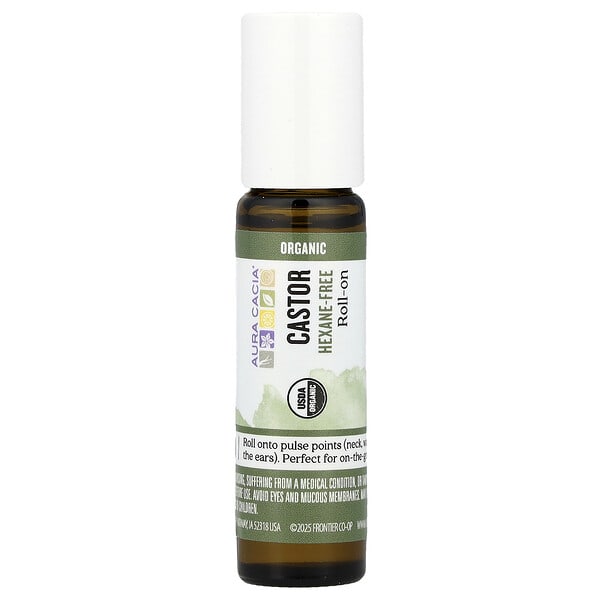 aur92167_v_17.jpg Roll-On, касторовое средство, 9,2 мл (0,31 жидк. Унции) — Aura Cacia