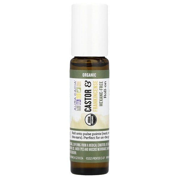 aur92168_v_17.jpg Roll-On, касторовое масло и ладан, 9,2 мл (0,31 жидк. Унции) — Aura Cacia