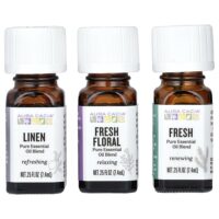 Fresh Home, смеси чистых эфирных масел, 3 флакона по 7,4 мл (0,25 жидк. унции) — Aura Cacia