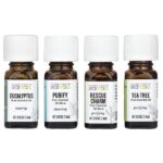 Purify Kit, очищающие чистые эфирные масла, 4 флакона по 7,4 мл (0,25 жидк. унц.) — Aura Cacia