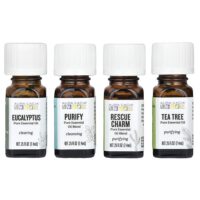 Purify Kit, очищающие чистые эфирные масла, 4 флакона по 7,4 мл (0,25 жидк. унц.) — Aura Cacia