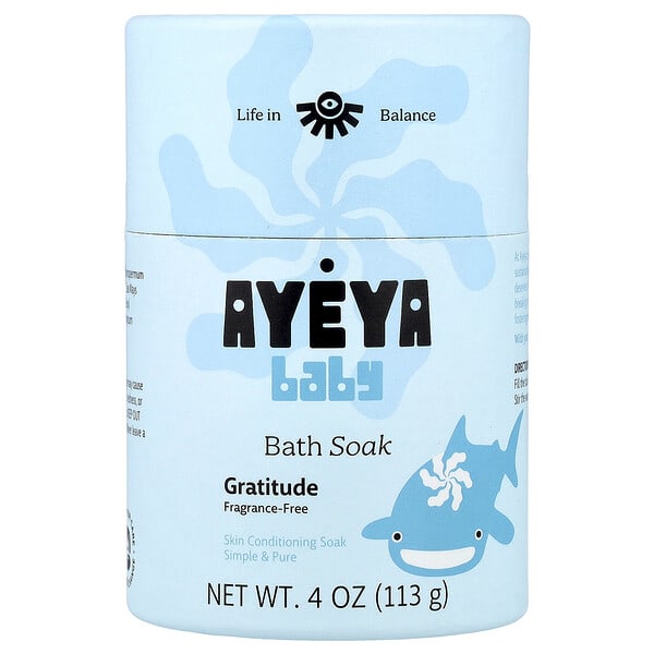 aye39723_v_8.jpg детская добавка для ванны, без отдушек, 113 г (4 унции) — Ayeya