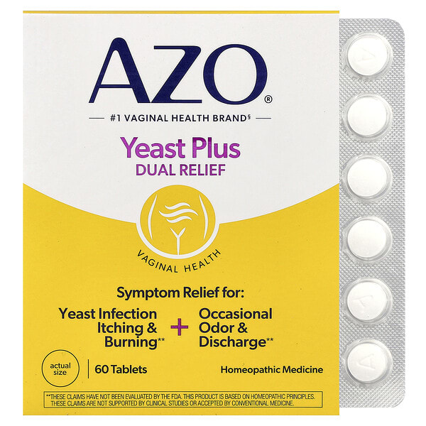 azo60667_v_113.jpg Yeast Plus, двойное облегчение, 60 таблеток — AZO