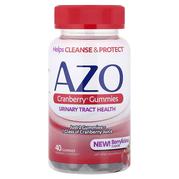 azo76009_v_14.jpg жевательные таблетки Cranberry®, со вкусом ягод, 40 жевательных таблеток (250 мг в 1 жевательной таблетке) — AZO