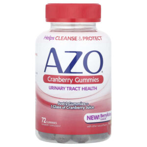 жевательные таблетки Cranberry®, со вкусом ягод, 72 жевательные таблетки (250 мг в 1 жевательной таблетке) — AZO