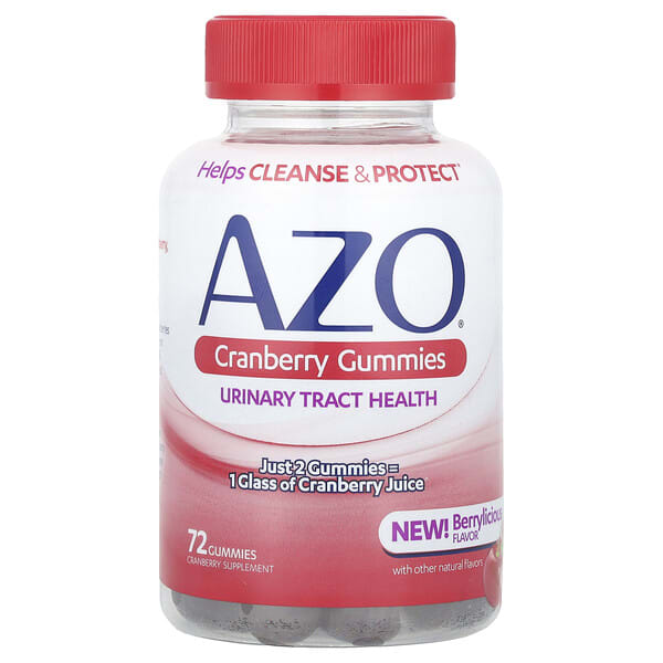 azo76010_v_37.jpg жевательные таблетки Cranberry®, со вкусом ягод, 72 жевательные таблетки (250 мг в 1 жевательной таблетке) — AZO