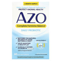 Complete Feminine Balance®, пробиотик для ежедневного приема, 60 капсул — AZO