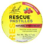 Rescue®, натуральные пастилки для снятия стресса, клюква, 35 пастилок, 50 г (1,7 унции) — Bach
