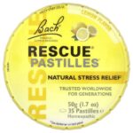 Rescue®, натуральные пастилки для снятия стресса, лимон, 35 пастилок, 50 г (1,7 унции) — Bach
