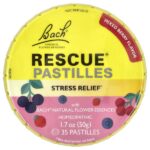 Rescue® Pastilles, для снятия стресса, ягодное ассорти, 35 пастилок, 50 г (1,7 унции) — Bach