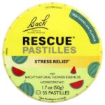 Rescue® Pastilles, для снятия стресса, арбуз, 35 пастилок, 50 г (1,7 унции) — Bach