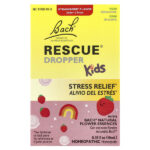 RESCUE® Dropper Kids, для снятия стресса, для детей от 2 лет, со вкусом клубники, 10 мл (0,35 жидк. Унции) — Bach — изображение 2