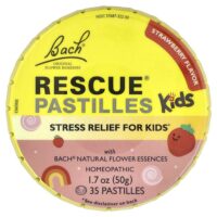 Rescue®, пастилки для детей, для снятия стресса, со вкусом клубники, 35 пастилок, 50 г (1,7 унции) — Bach