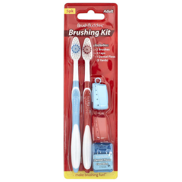bbd00396_v_12.jpg Brush Buddies, "Забота с умом", набор зубных щеток, для взрослых, 2 шт