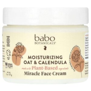 Miracle, крем для лица, увлажняющий крем с овсом и календулой, 57 г (2 унции) — Babo Botanicals