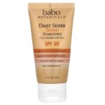 солнцезащитный крем для ежедневного использования, SPF 30, натуральное сияние, без отдушек, 50 мл (1,7 жидк. унции) — Babo Botanicals