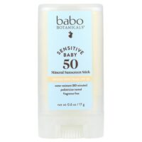 Sensitive Baby, минеральное солнцезащитное средство-стик, SPF 50, без отдушек, 17 г (0,6 унции) — Babo Botanicals