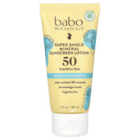 Чистое минеральное солнцезащитное средство, SPF 50, без отдушек, 89 мл (3 жидк. унц.) — Babo Botanicals