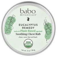 Eucalyptus Remedy, разглаживающее средство для груди, 56 г (2 унции) — Babo Botanicals