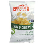 тонкие и хрустящие картофельные чипсы, халапеньо, 170,1 г (6 унций) — Boulder Canyon