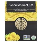 Organic Herbal Tea, корень одуванчика, без кофеина, 18 чайных пакетиков, 24 г (0,83 унции) — Buddha Teas