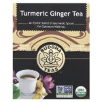 Organic Herbal Tea, куркума и имбирь, без кофеина, 18 чайных пакетиков, 36 г (1,27 унции) — Buddha Teas